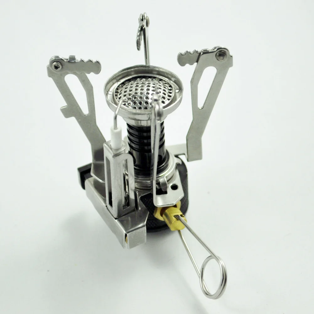 SODIAL (R) ультралегкий рюкзак канистра печь для лагеря с пьезо зажиганием 3 9 oz|stove|stove