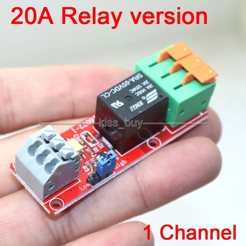 1 канал 20A релейный модуль управления для UNO MEGA2560 R3 Raspberry Pi | Электронные компоненты