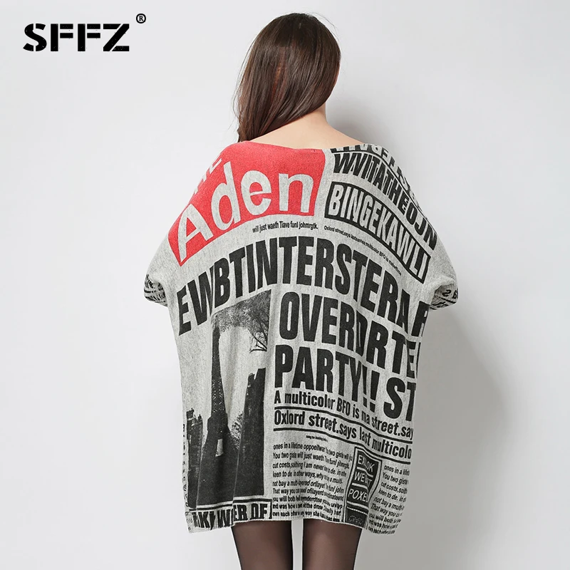 Женское шерстяное платье-свитер SFFZ Повседневное трикотажное платье большого