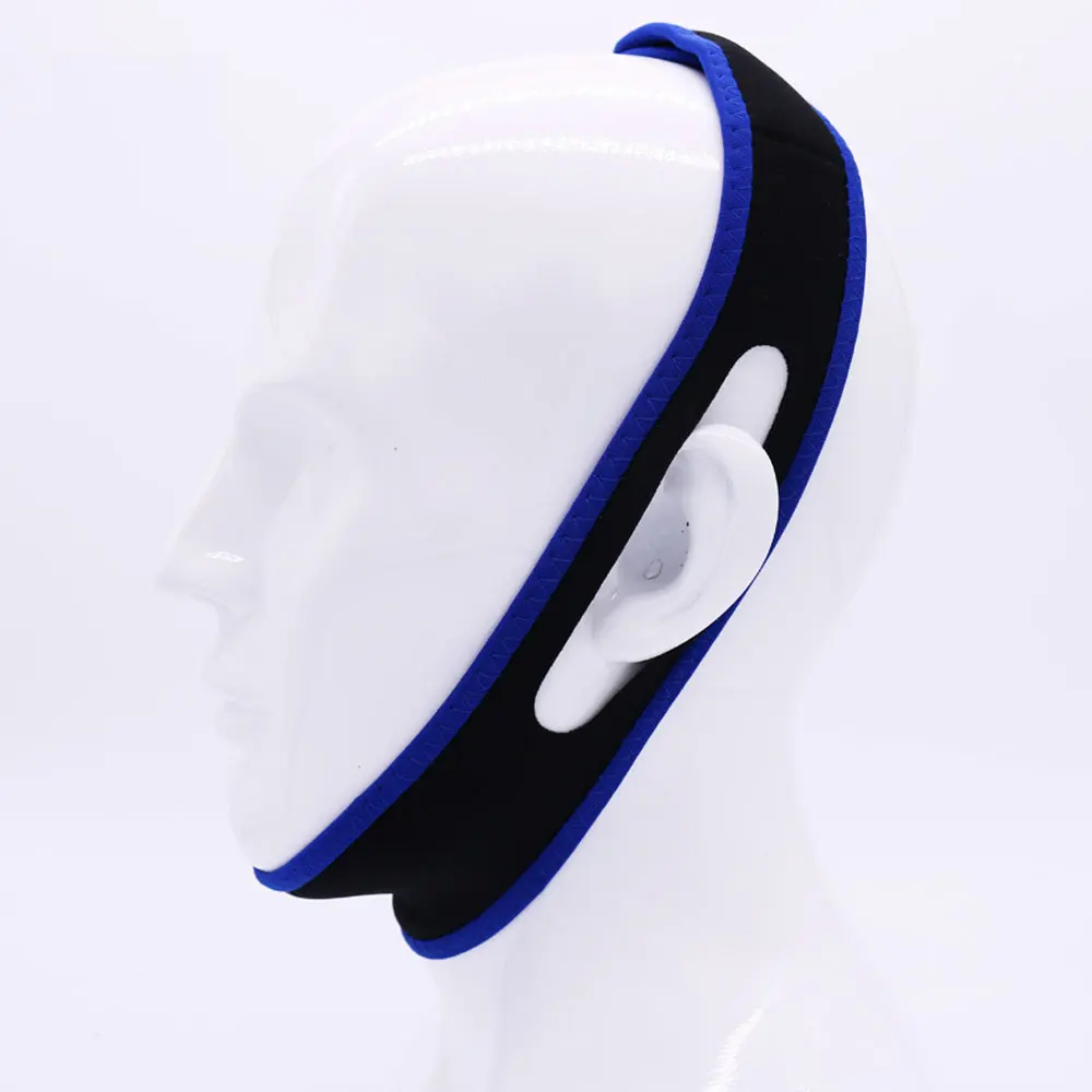 1 шт храп ремешок для подбородка Регулируемый anti Snore ремешок для подбородка Поддержка решения Стоп храпа-стихийных бедствий и мгновенное облегчение храпа челюсти ремень - Цвет: Blue