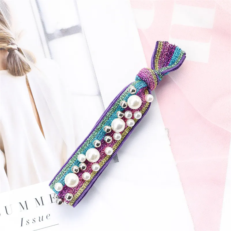 Новинка корейские женские жемчужные леопардовые эластичные резинки для волос