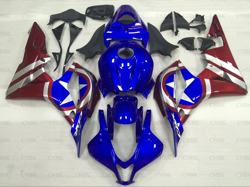 Для Honda CBR600RR 2007 2008 обтекатель CBR 600 RR синяя Красная звезда для мотоцикла 07