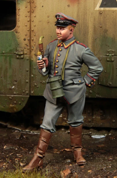 [Tuskmodel] 1 комплект модели из смолы 35 шкал фигурки WW1 Немецкий член команды танка