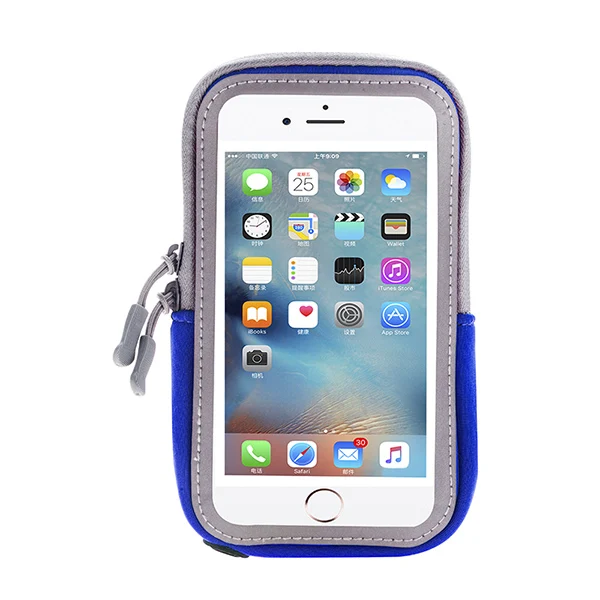 blue Pouch Для Xiao mi Red mi Note 4x чехол для наручных ремней Xio mi Red mi 9 a1 4a 3s 5S 5 6 7 8 Pro чехол Модный спортивный чехол для бега с карманом для карт - Цвет: blue Pouch