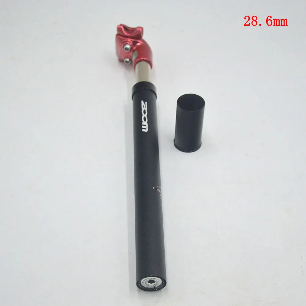 red 28.6mm ZOOM дорожный горный велосипед амортизатор демпфирования подвеска 27,2/28,6/30,4/30,8/31,6X350 мм Подседельный штырь MTB неудачу Подседельный штырь для горного велосипеда - Цвет: red 28.6mm