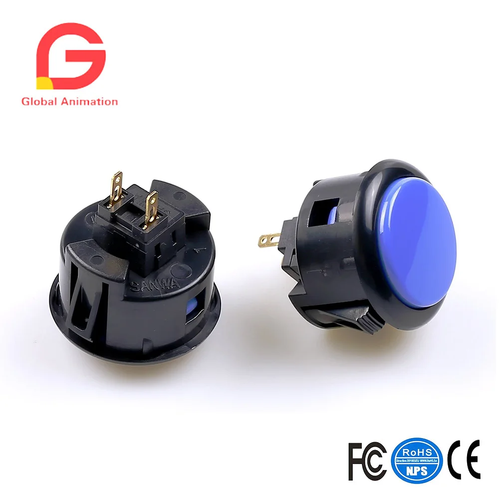 

8 Pcs OBSF-30 Black & Purple & Blue OEM Arcade Push Button (Mad Catz SF4 Tournament & Mayflash F300 Compatible)