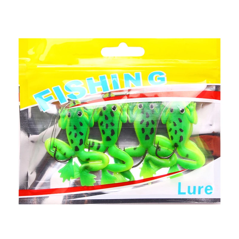 

4PCS/Lot 60mm 5.2g Silicone Bionic Fishing Bait Artificial Frog Premium Soft Bait