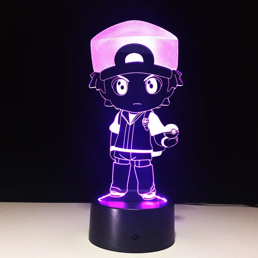 Little Boy Kids 3D Lamp 7 Color RGB LED Night Lamps USB Table Lampara Lampe Baby Sleeping Nightlight Novelty | Лампы и освещение