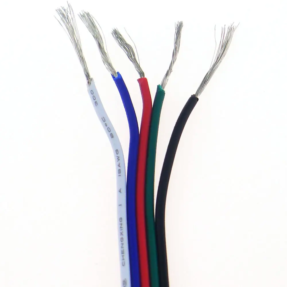 2pin 3pin 4pin 5pin LED разъем удлинитель провода 1 M 5 10 м для SMD3528/5050 Светодиодные ленты