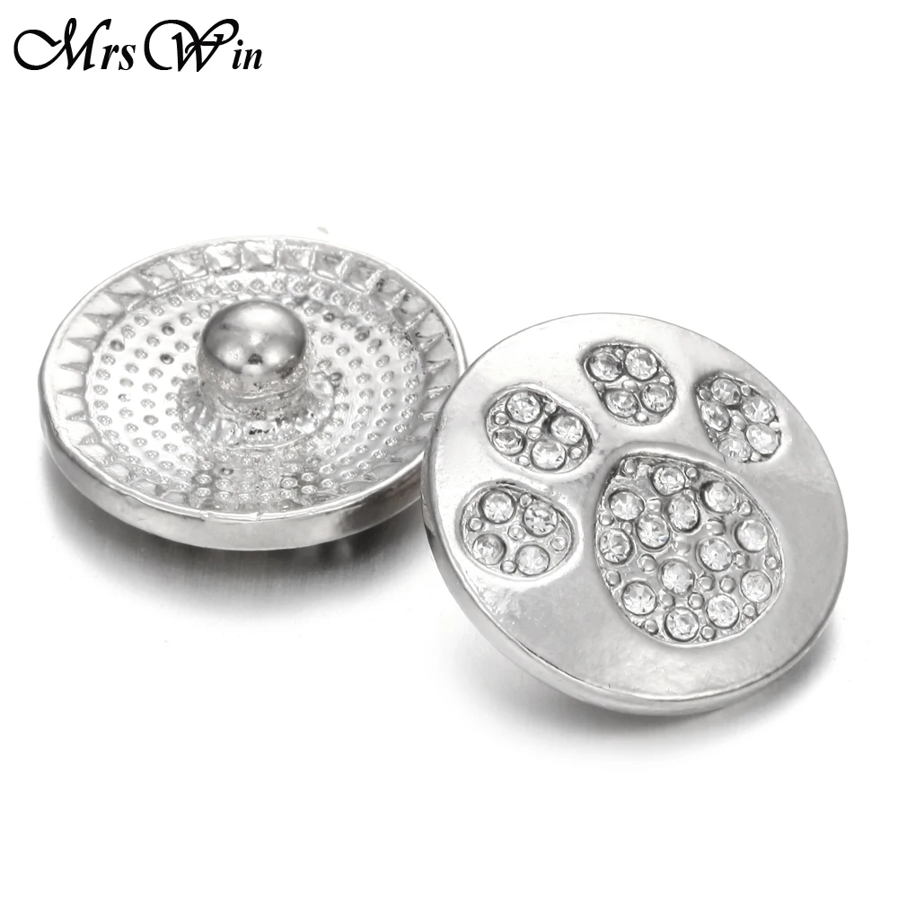 Новая кнопка Стразы 18 мм в виде собачьей лапы ювелирные изделия для кожаных