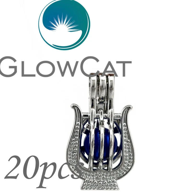 GLOWCAT 20x KK693 музыкальный инструмент Lyre бусины клетка для изготовления ювелирных