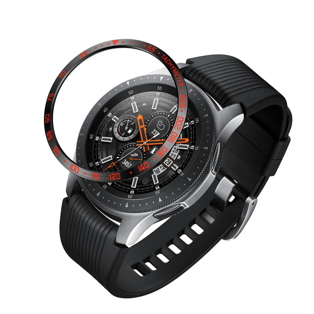 Для Samsung Galaxy Watch 46 мм ободок кольцо клейкая крышка Анти царапины металлические