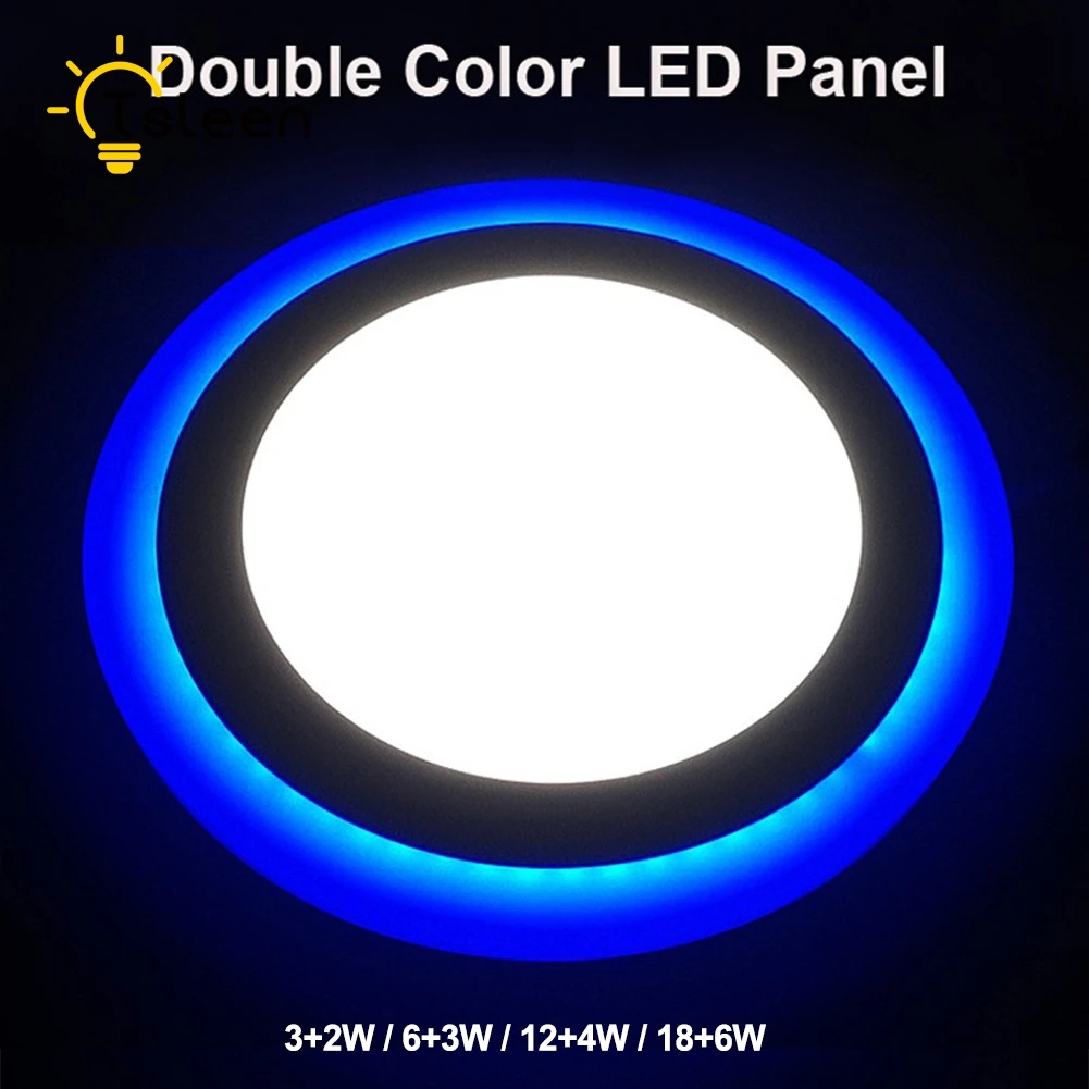 Recessed Round TSLEEN 110 В точечный светодиодный 220 В квадратные современные светодиодные потолочные лампы круглые встраиваемые энергосберегающие 3+ 2 Вт светодиодный панельный светильник SMD 2835 - Цвет корпуса: Recessed Round