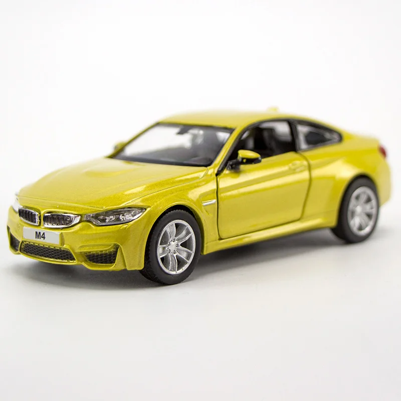 M4 yellow 1/36 Scale Simulation CLS63 G63 Q7 VW Bus Alloy Model Car Diecast Vehicle Toys Pull Back Metal Auto Collection Cars Toy For Kids - Цвет: M4 yellow