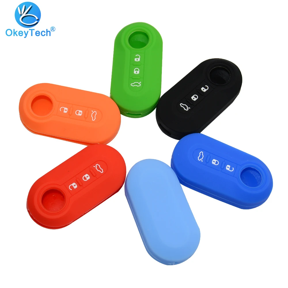 OkeyTech силиконовый для ключа автомобиля чехол 3 кнопки высокого качества подходит