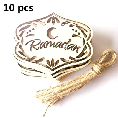 Ramadan Wood Hanging OurWarm Рамадан Карим вечерние обратный отсчет лощенная Бумага Подарочные коробочки для небольших подарков для гостей EID Mubarak мусульманские Вечерние украшения стола - Цвет: Ramadan Wood Hanging