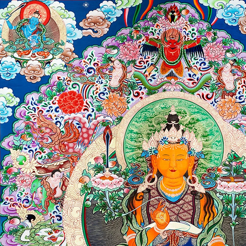 Буддистский Тибетский Стиль Tangka подвесная холщовая картина для гостиной крыльца