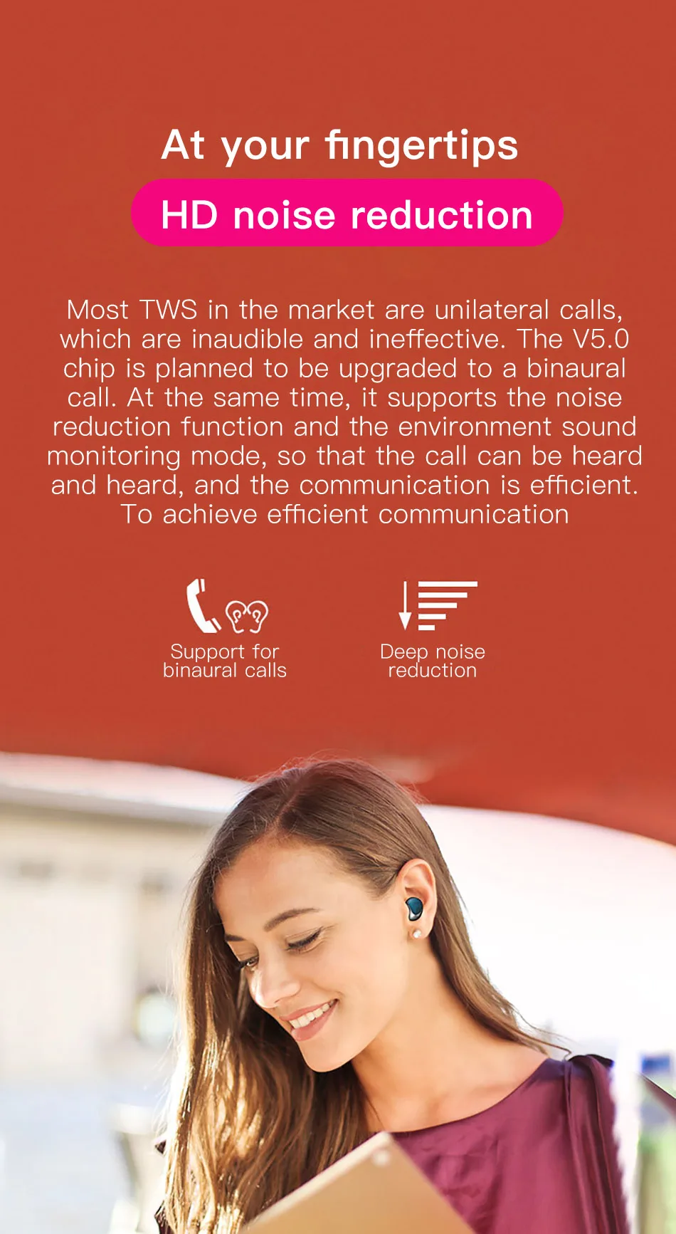 ACCEZZ TWS Bluetooth наушники 5,0 беспроводные наушники IPX5 водонепроницаемые Hi-Fi стерео наушники с сенсорным управлением для iphone Xiaomi Phone