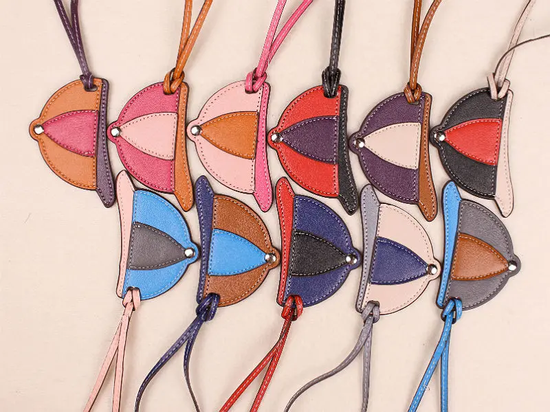 Известный бренд ручной работы милые смешная шапка шляпа кожаный брелок для