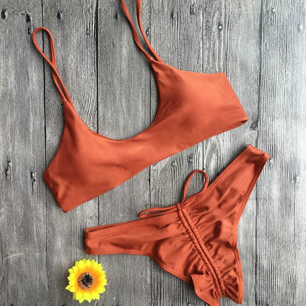 SAGACE бандаж бикини купальник для женщин Одноцветный набор 2019 купальный костюм