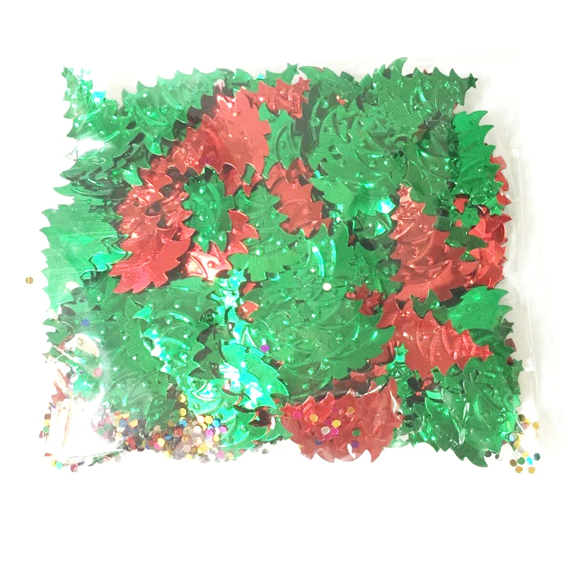 800 шт. красная зеленая фольга в виде дерева|confetti christmas|confetti partyconfetti table decor |