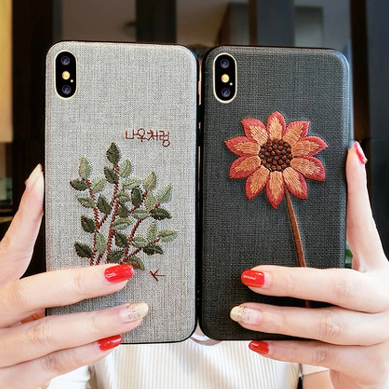 Xinwen i ТПУ вышивка 3d capinha чехол для iphone x 10 силиконовый Жесткий Телефон Аксессуары
