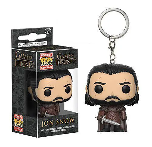 Funko Pop карманная Игра престолов брелок Джон Сноу Дейенерис Таргариен ночной король призрак дрогон фигурка игрушки - Цвет: New Jon Snow