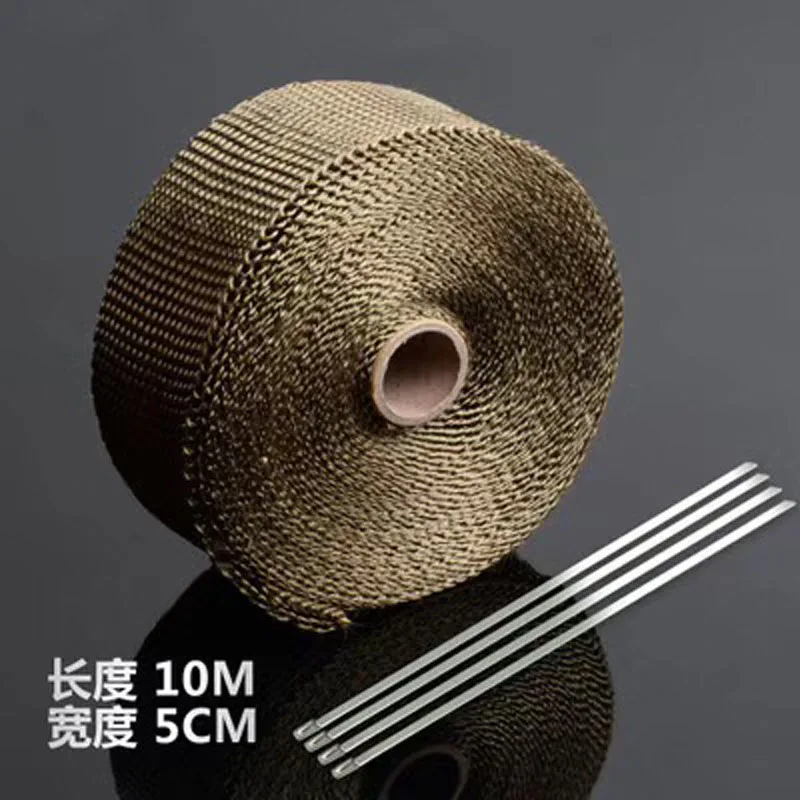 10 м термопленка Venta Caliente de Calor De Escape Escudo Tan Protectora cinta Aislante A Prueba Fuego Tela Rollo Kit para|para| |