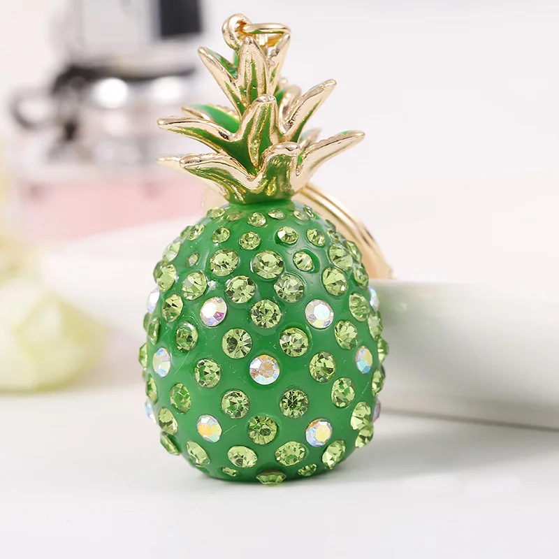 Металлическая цепочка для ключей ананас из кристаллов креативный Модный женский