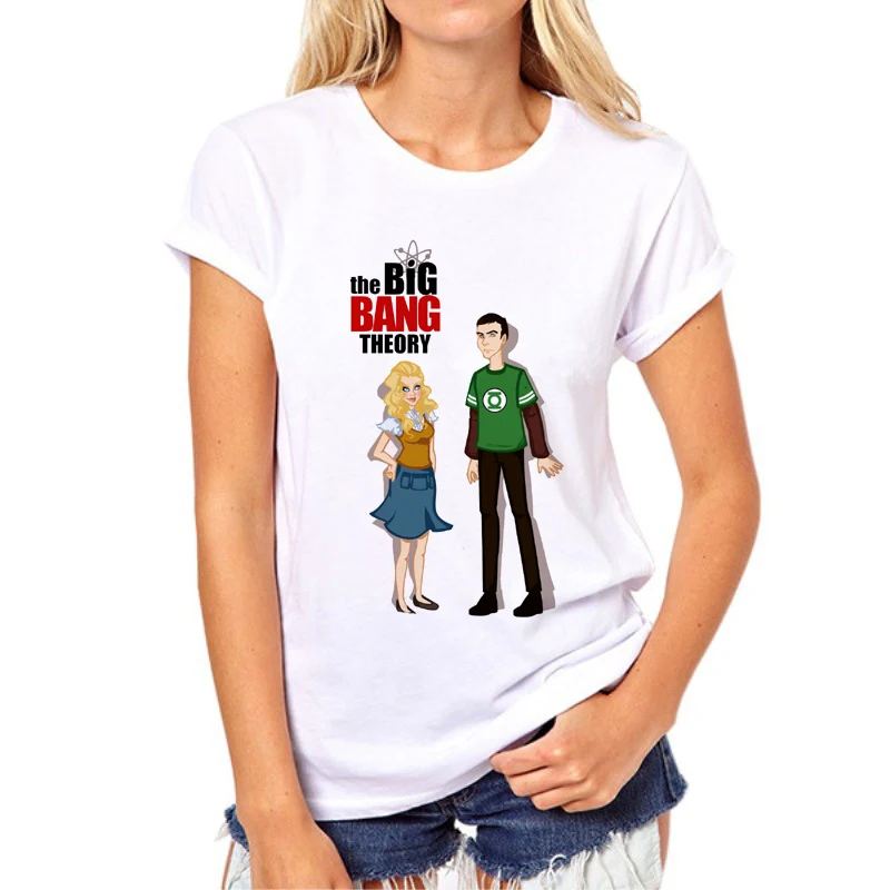 Новинка 2020 футболка Теория большого взрыва модные повседневные футболки женская