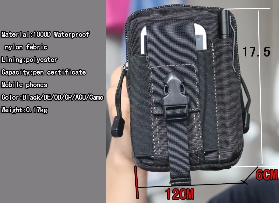 Дорожный Органайзер EDC MOLLE тактические сумки на пояс спортивная сумка для смартфона iPhone 6 Plus, samsung Note 2 3 4 водонепроницаемый