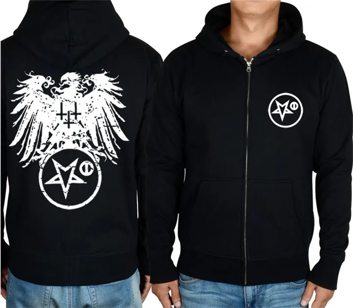7 дизайнов на молнии Satanic warmaster хлопок рок черный толстовки куртка панк hardrock свитер в стиле хеви-метал флис XXXL sudadera