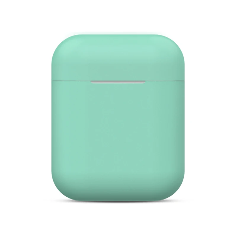 Green Case Ультратонкий Мягкий силиконовый чехол для Apple AirPods 2 для Air Pods противоударный защитный чехол для наушников Водонепроницаемый Аксессуар для гарнитуры - Цвет: Green Case