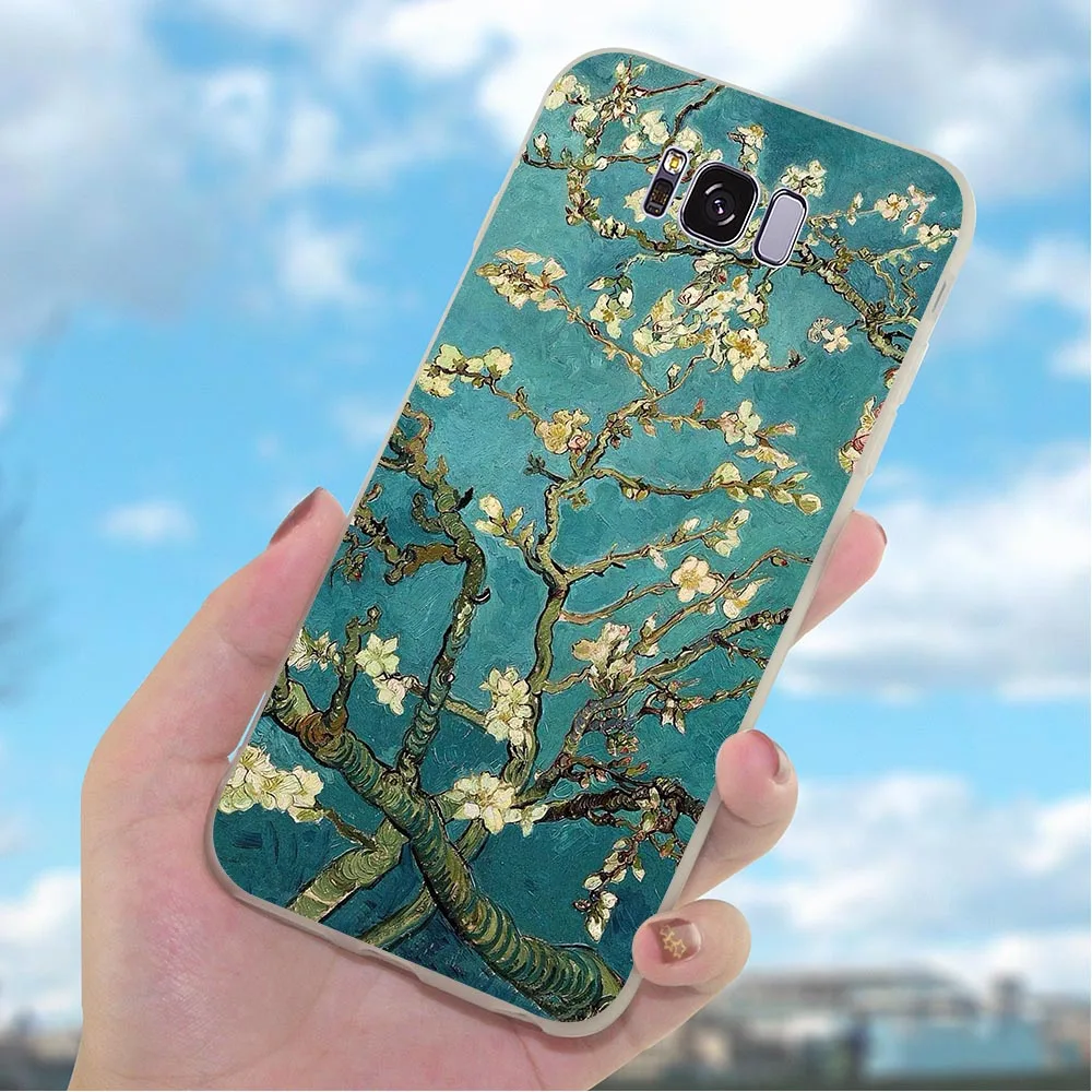 Кожаные чехлы Звездная ночь Ван Гог чехол для телефона Samsung Galaxy S10 Plus S7 Edge M10 M20 M30 S6