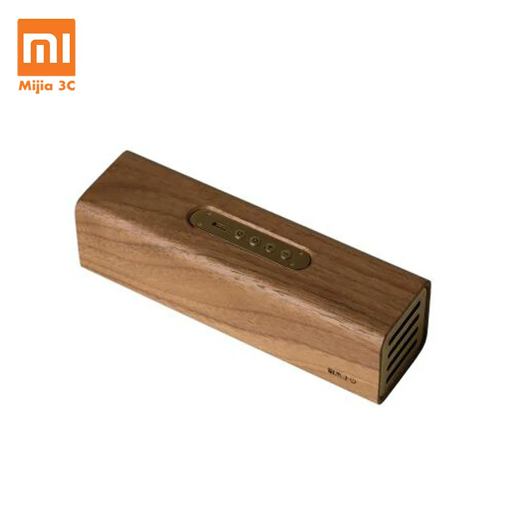 Оригинальный Bluetooth динамик Xiaomi Copper Woodism двухканальный из черного орехового