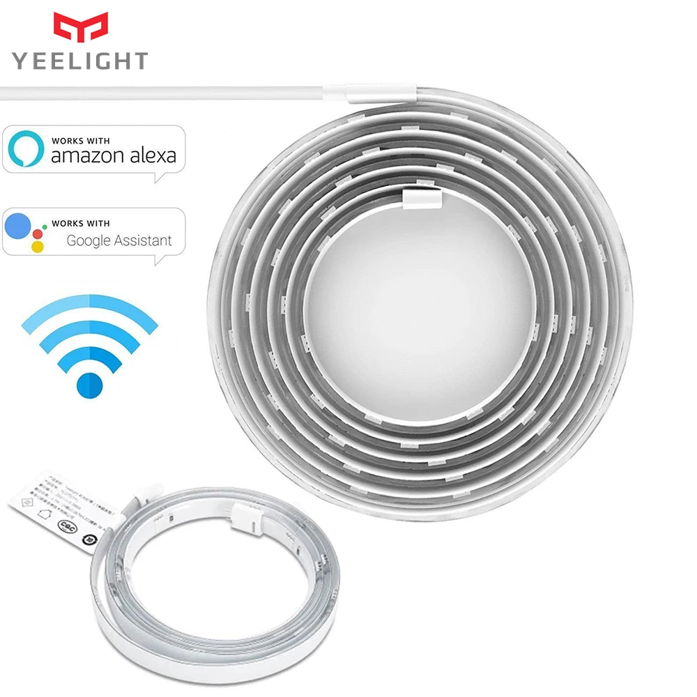 Yeelight RGB светодио дный светодиодный WiFi умный лайтстрип плюс работает с Alexa Google