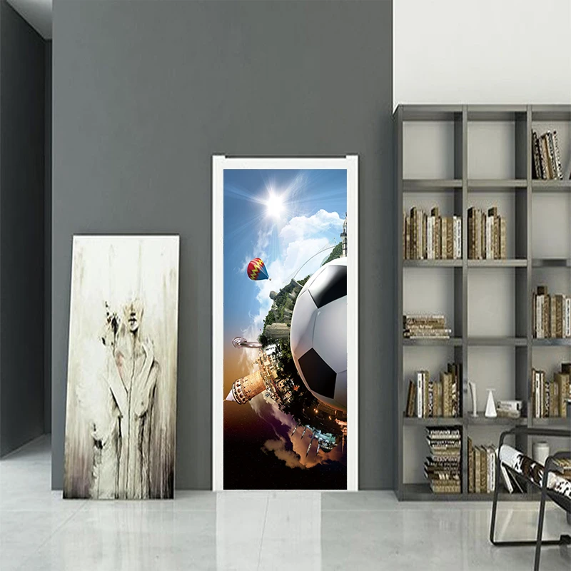 Креативные Мультяшные Спорт футбольный мяч футбольные наклейки для двери в