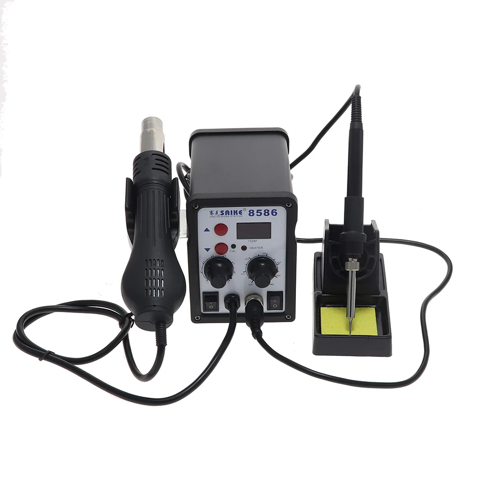 SAIKE 8586 700W ESD Soldering Station LED Digital Solder Iron Desoldering BGA Rework Hot Air Gun Welder | Инструменты