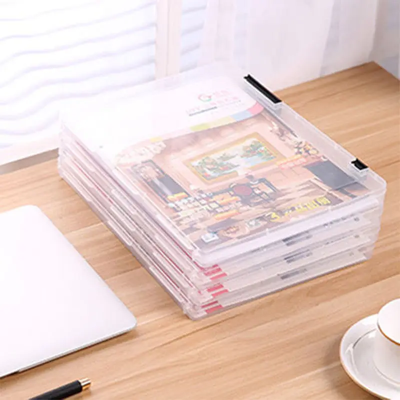 Прозрачная коробка для хранения формата А4 прозрачная пластиковая бумага