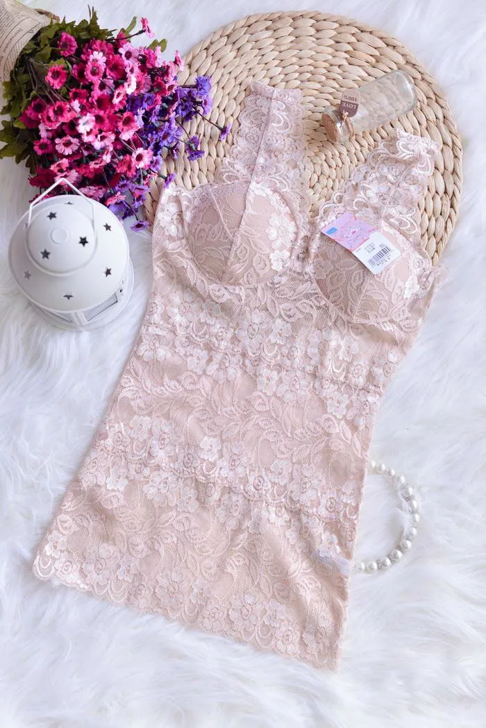 Complexion Бренди мелвиль кружевной Bralette тонкий длинный абзац Облегающая майка сексуальный кружевной бюстгальтер с нагрудной накладкой жилеты Женский топ кроп - Цвет: Complexion