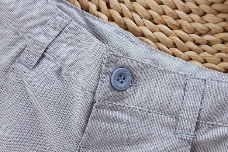 Однотонные детские шорты с регулируемой талией из смешанной льняной ткани типа А