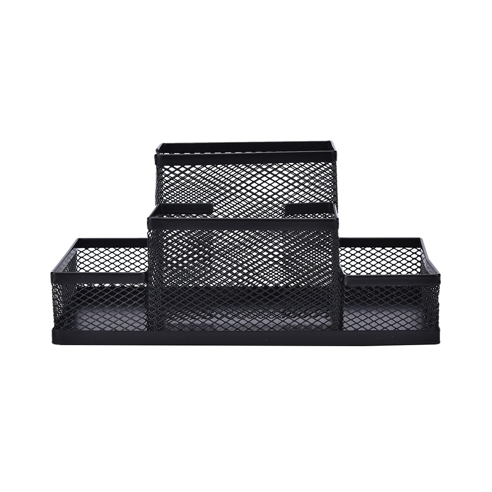 Top Quality Beautiful Design Sturdy Mesh Desk Organizer Metal Storage Box Pen Holder Office Home Supplies |