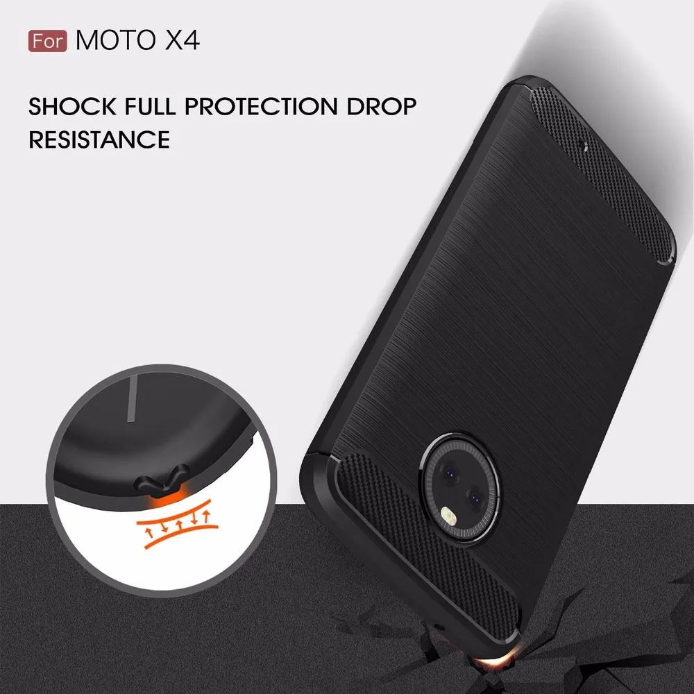Чехол TRISEOLY для Motorola Moto X4 роскошный чехол из углеродного волокна матовый ТПУ 5 2