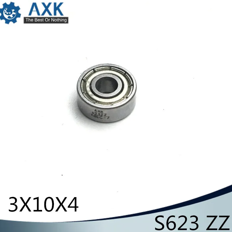 S623ZZ подшипник 3*10*4 мм (10 шт.) ABEC 1 440C ролик Нержавеющая сталь S623Z S623 Z ZZ шариковые