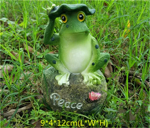 H-Peace 1 шт. маленькая лягушка украшение для сада Открытый Двор Сад Искусство из смолы для черепах фигурки животных наружные статуи орнамент - Цвет: H-Peace
