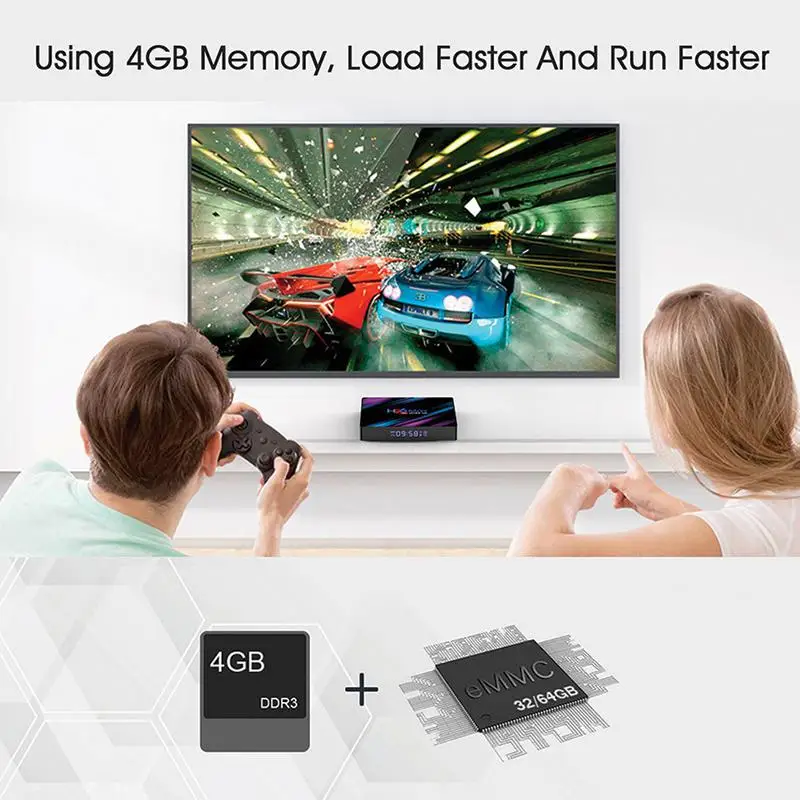 H96 max 3318 Четырехъядерный 4 + 64G Android 9 0 HD умный сетевой медиаплеер ТВ-приставка с
