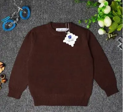 2018 Горячая Мода Новый однотонный Детский свитер в университетском стиле