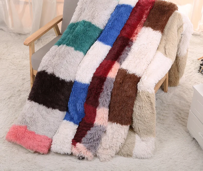 Домашний текстиль 2019 мягкий длинный пушистый плед искусственный мех теплый