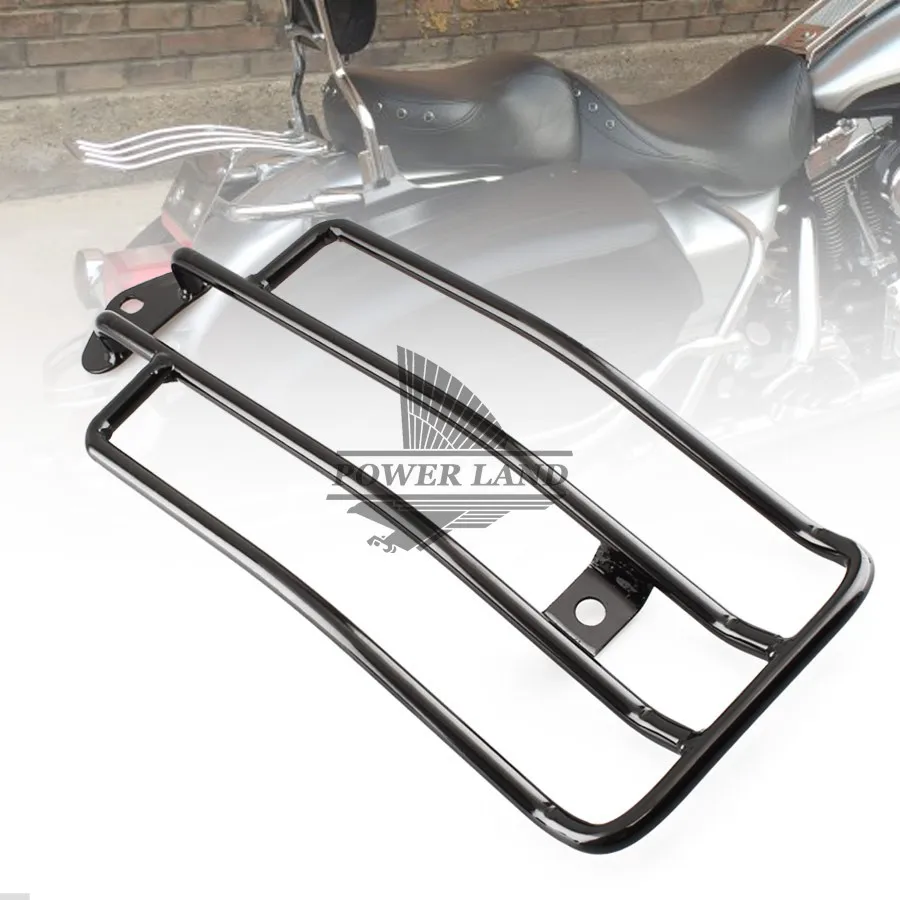 

Motorcycle Luggage Carrier Support Shelf Frame Rack With Stock Solo Seat Black Steel Painted Fit For Harley Sportster XL 85-03