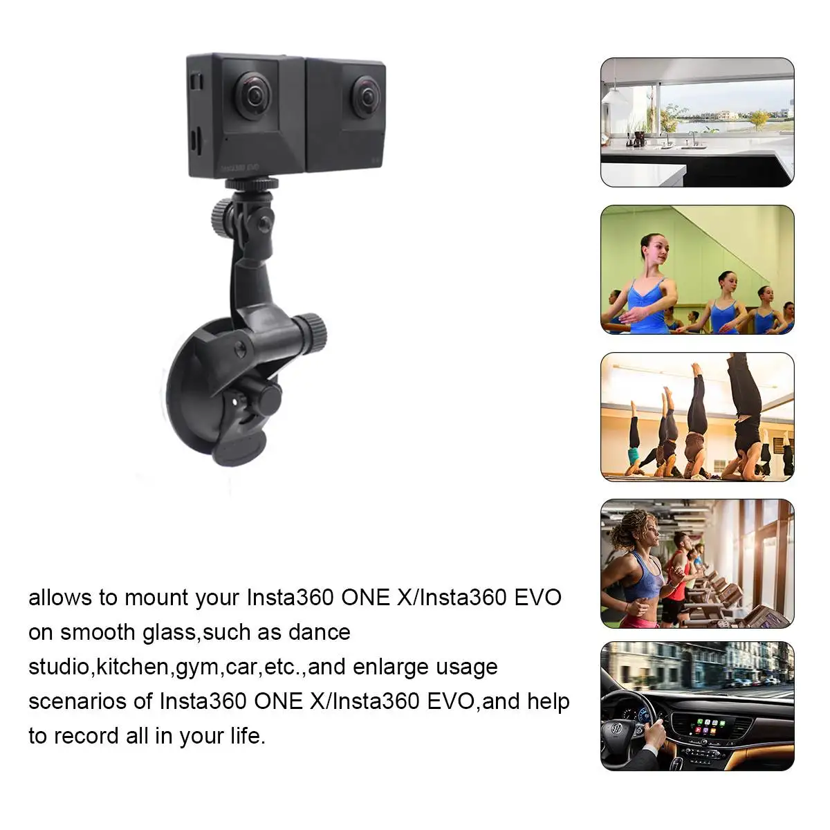 Для Insta 360 ONE X/EVO подводная панорамная экшн-камера Sports glass/Автомобильный кронштейн с присоской подставка крепление база